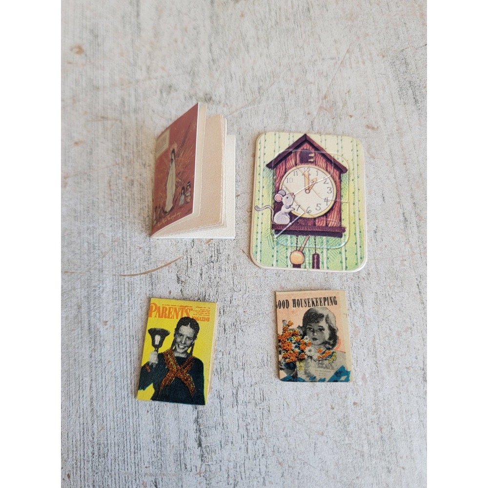 Vintage puzzle book set doll house accessory housekeeping parents home